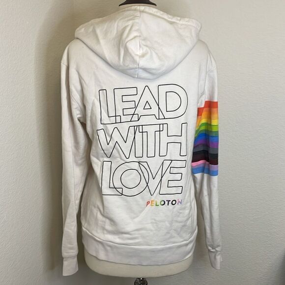 Peloton pride 2021 collection zip up rainbow hoodie 🌈 | size S - Picture 4 of 7